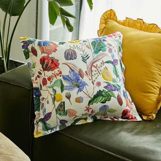 热带雨林系列抱枕荷叶边简约抱枕 商品图1