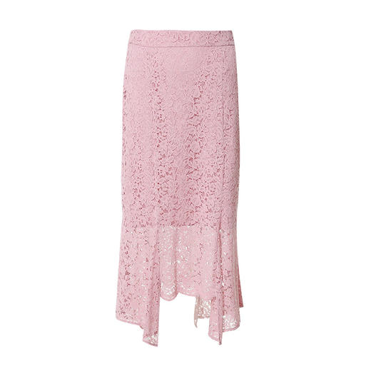 EITIE爱特爱夏季新款高腰a字不规则下摆优雅包臀蕾丝半身裙B2206916 商品图5