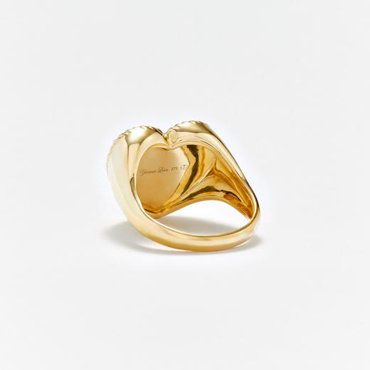 订购10周到｜Yvonne Leon-Signet Heart-9K黄金 孔雀石 爱心戒面 戒指［法国设计师］ 商品图2