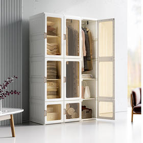 蚂蚁盒子免安装折叠衣柜简约家用卧室出租房、免安装鞋盒