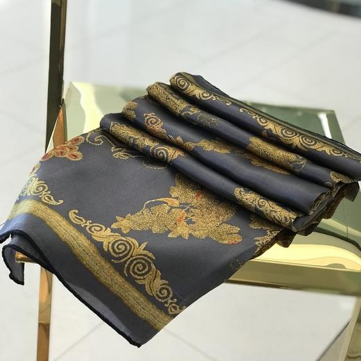优品堂《繁华似锦》100％桑蚕丝110×110方巾 商品图1