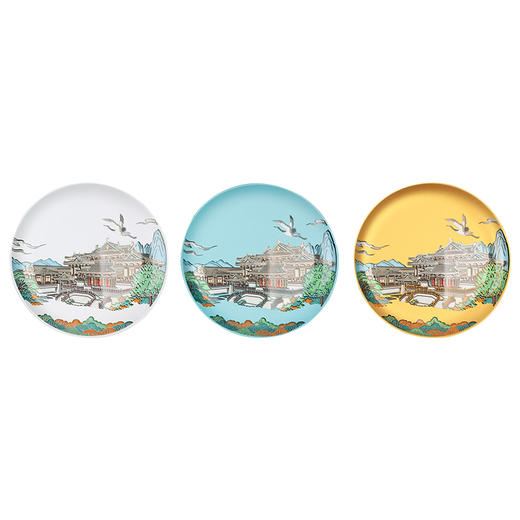 牛首山文创精雕手绘彩盘摆件家居饰品摆设客厅轻奢高档中式礼品物 商品图4