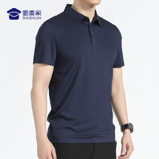 (冰丝无痕翻领短袖/清仓）无缝压胶翻领polo衫 无痕高弹透气半袖T恤 商品图6