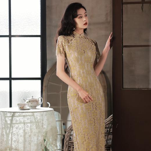 YG夏新款蕾丝旗袍少女改良年轻款气质复古民国风小个子 商品图1