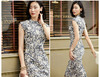 大花朵系列 ”花样年华“系列 旗袍款连衣裙 J8182336B颈袖添香季新款气质修身显瘦过膝绣花包臀蕾丝连衣裙 商品缩略图3