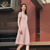 佐尔美2022夏季新款 100%桑蚕丝真丝通勤气质纯色连衣裙女E22LS48 商品缩略图1