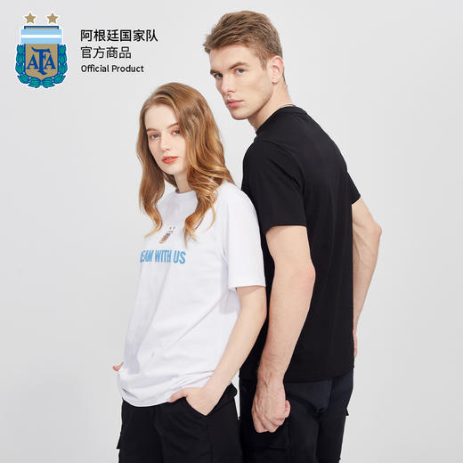 阿根廷国家队官方商品丨新款2022世界杯助威T恤梅西球迷圆领短袖 商品图2