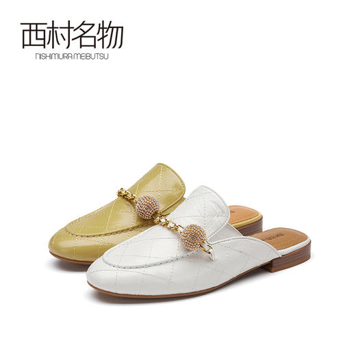 西村名物2021春夏新款穆勒拖时尚优雅X21AH14011 商品图0