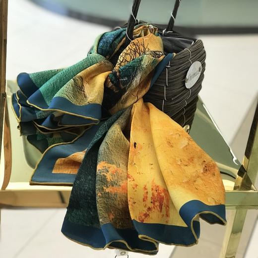 优品堂《亭亭玉立》重磅精品桑蚕丝110×110方巾 商品图10