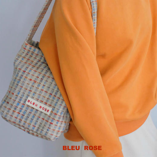【芝麻南瓜】BLEU et ROSE 格纹单肩包 商品图1