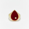 订购10周到｜Yvonne Leon-Signet Pear-9K黄金 红玛瑙 水滴戒面 戒指［法国设计师］ 商品缩略图0