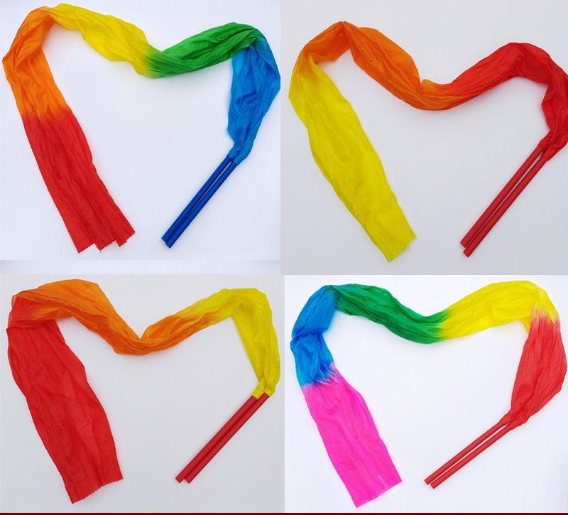 #原创广场舞《共同富裕》同款#舞蹈彩绸长绸成人儿童跳舞大红飘带道具甩绸