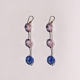 订购8周到｜Ninfa-Maria-粉蓝色 玻璃 耳环［葡萄牙设计师］