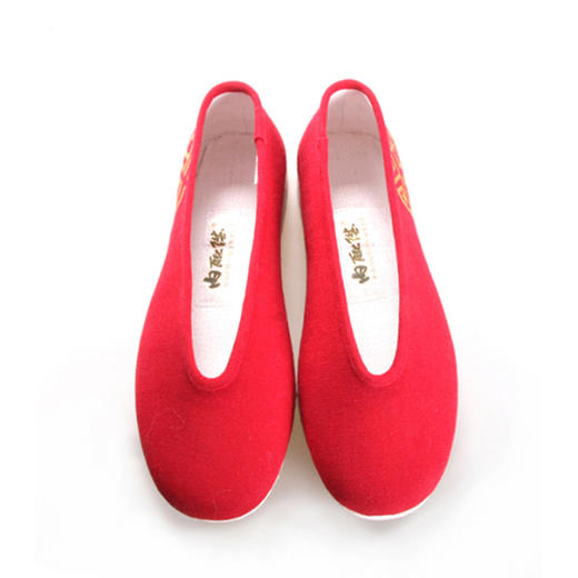 内联升情侣鞋手工单鞋千层底内联升手绘情侣款彩小元口布鞋“鱼跃龙门”8110Z/8604Z(预售） 商品图3