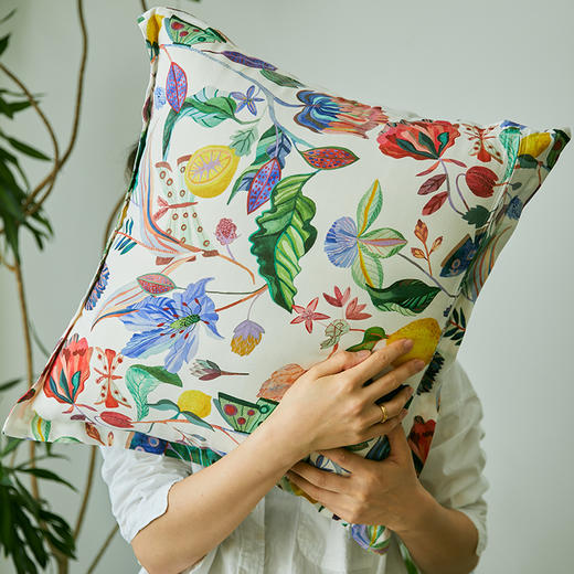 热带雨林系列抱枕荷叶边简约抱枕 商品图2