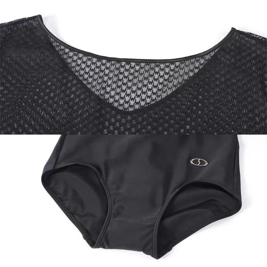 安莉芳荷叶边性感背心连体裙式泳衣女士遮肚网纱泳装ES00123 商品图1