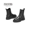 西村名物2020秋冬新款短靴女厚底朋克风系带潮流暗黑马丁靴X20DC41951 商品缩略图0