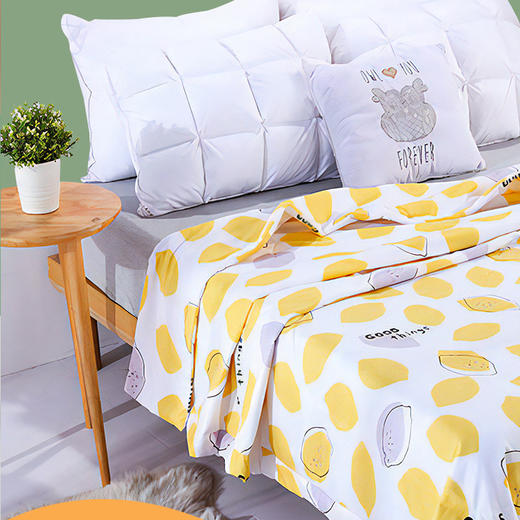 【夏日清凉 一触即达】柠檬夏被 冰丝凉感 夏日沁爽，吸湿透气 亲肤舒适，这个夏天 你的被子应该带有柠檬香 商品图2