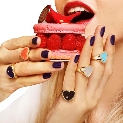 订购10周到｜Yvonne Leon-Signet Heart-9K黄金 黑玛瑙 爱心戒面 戒指［法国设计师］ 商品图5