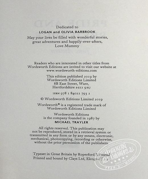 【中商原版】Wordsworth Collectors Editions 经典小说收藏版系列 简奥斯汀作品 6本套装 傲慢与偏见 英文原版 Jane Austen 商品图4