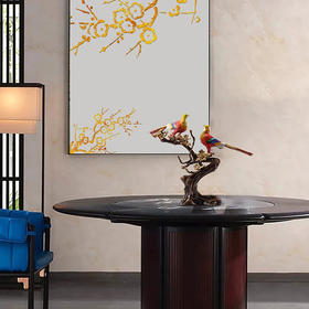 【6F】朱炳仁铜 新中式家居客厅桌面创意精品装饰摆件礼品套装 双喜临枝摆件 双喜临枝 双喜临枝