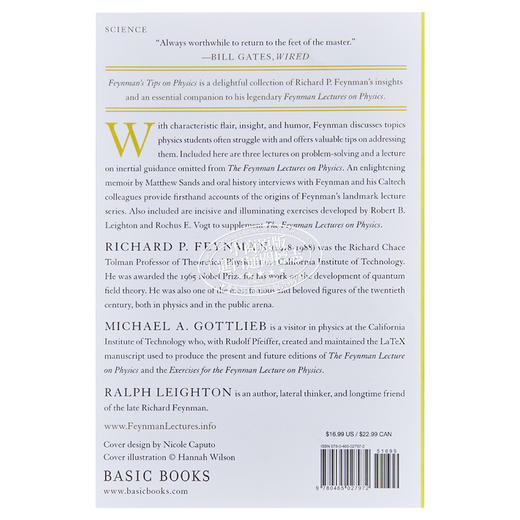 【中商原版】费恩曼物理学讲义补编（第2版） 英文原版 Feynman’s Tips on Physics: Reflections, Advice, Insights, Practice (Re 商品图1