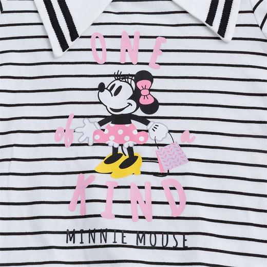 迪士尼新款短袖连衣裙海军风条纹休闲长裙 商品图7