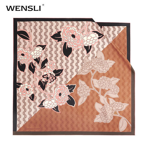 Wensli双面印花中方巾-花想容 商品图1
