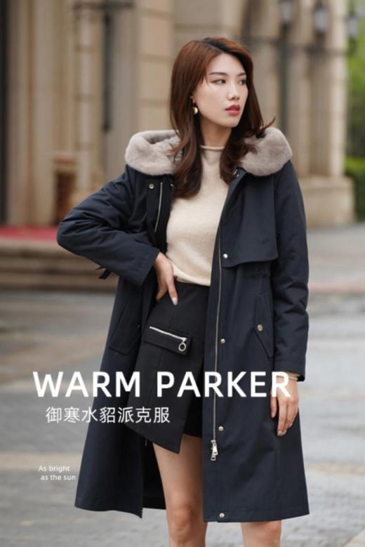 【囤一件暖十年的派克服】【热销400+】【温暖魔法师水貂派克】臣禾【水貂毛内胆/毛领90白鸭绒】连帽皮草外套9224250137现货 商品图1
