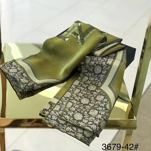 优品堂《繁华似锦》100％桑蚕丝110×110方巾 商品图5