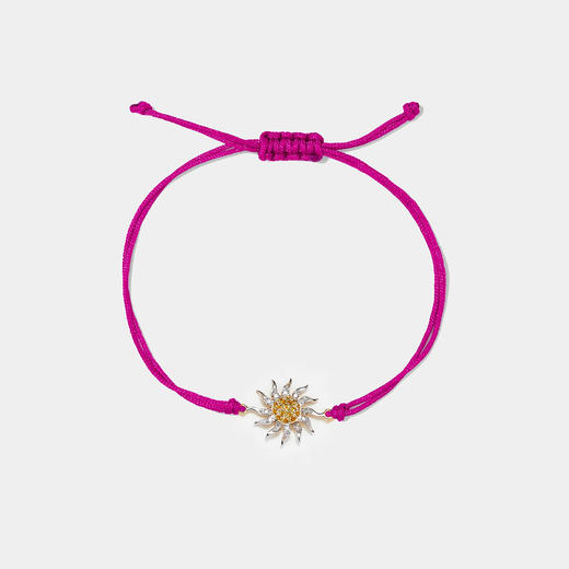 订购10周到｜Yvonne Leon-Solar Signet-钻石 黄水晶 粉紫绳 手链［法国设计师］ 商品图0