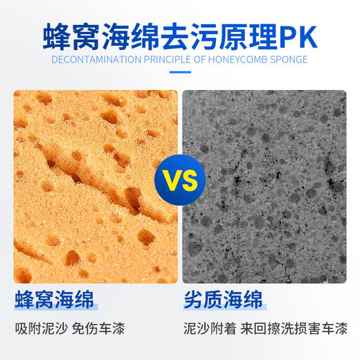 洗车工具  洗车海绵  专用高密度棉 特大块强力去污 擦车吸水 海绵大号 高泡沫 商品图3