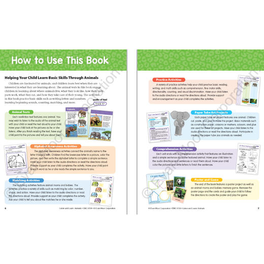 【IDK品牌优选】 Evan-Moor Listen & Learn Animals 听故事学英语系列 动物系列 商品图3