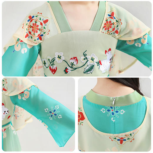 DY-6010女童汉服夏装新款儿童唐装古装襦裙小女孩裙改良中国风连衣裙 商品图3