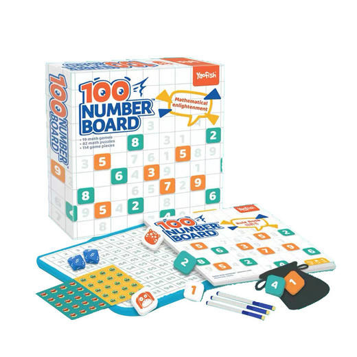 【亲子互动，儿童逻辑思维启蒙】Yaofish百数板套装数学教具磁性多功能蒙氏逻辑玩具游戏4+ 商品图4