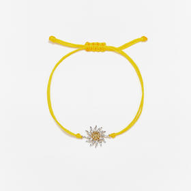 北京仓｜Yvonne Leon-Solar Signet-钻石 黄水晶 黄绳 手链［法国设计师］