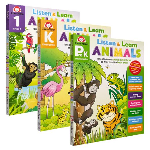 【IDK品牌优选】 Evan-Moor Listen & Learn Animals 听故事学英语系列 动物系列 商品图2