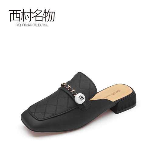 西村名物2021春季新款懒人包头拖女外穿百搭网红穆勒凉拖X21AH11101 商品图0