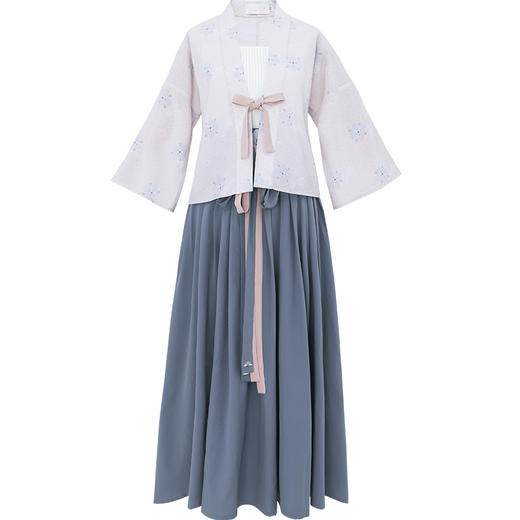 裁缝学苑 AW76汉服吊带对襟套装1:1实物服装纸样剪裁图纸牛皮纸样 商品图4