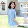 佐尔美2022夏季新款 100%桑蚕丝真丝纯色鬼绉衬衣女E12CS118 商品缩略图4