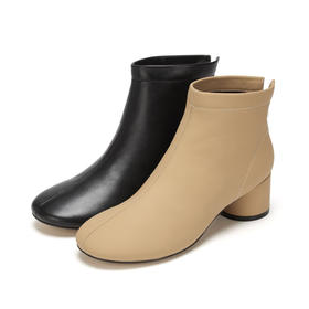 西村名物秋冬新款2020羊皮中跟短靴X20DS42081