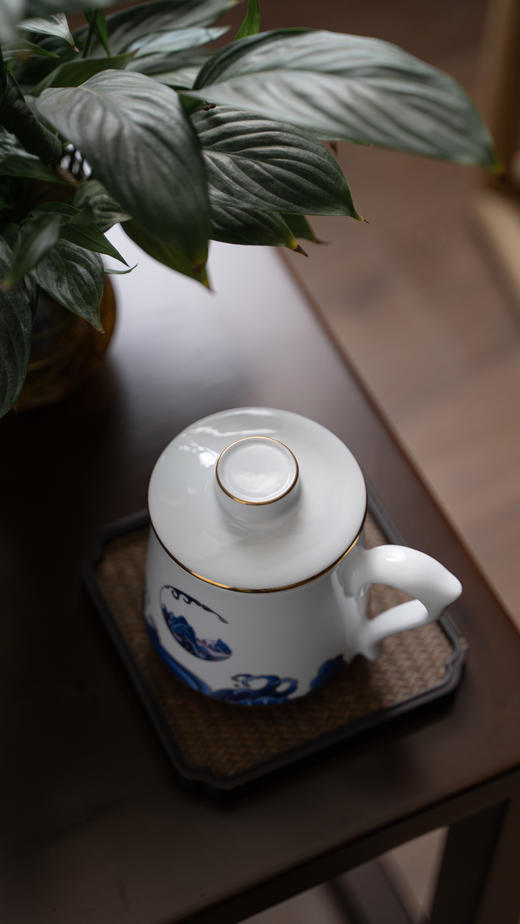 富玉  景德镇陶瓷鱼跃龙门茶漏杯大容量水杯玲珑茶漏杯 商品图3