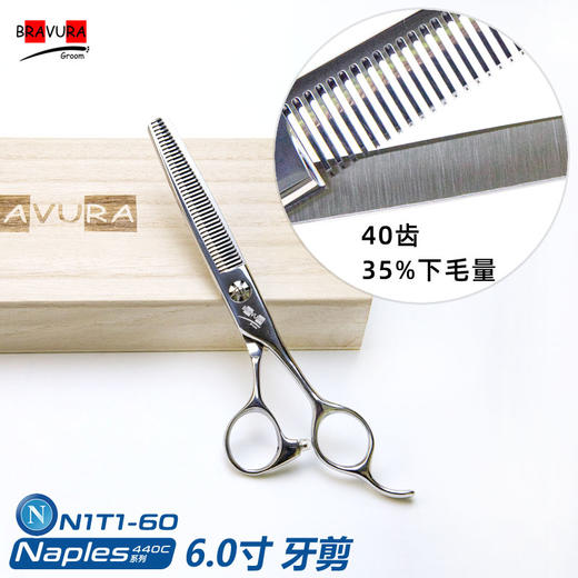 双面鱼骨剪/礼剋剪/蓬蓬剪/牙剪N意大利BravuraGroom-那不勒斯Naples系列  商品图4