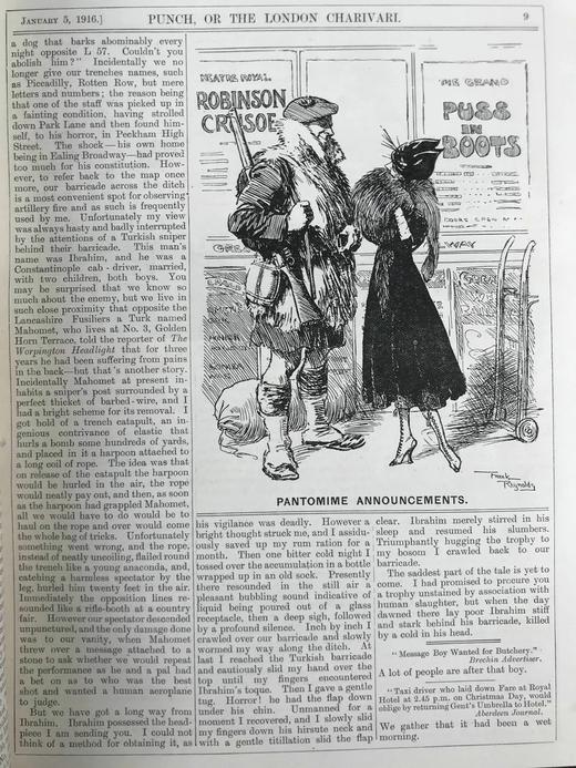 1916年1-6月 英国讽刺漫画杂志《笨拙》 数百幅插图 漆布精装16开 商品图4