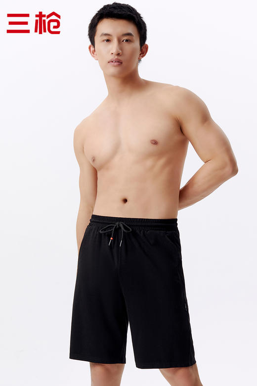 Threegun三枪 【罗马布】休闲男士家居短裤睡裤-50829B011 商品图9
