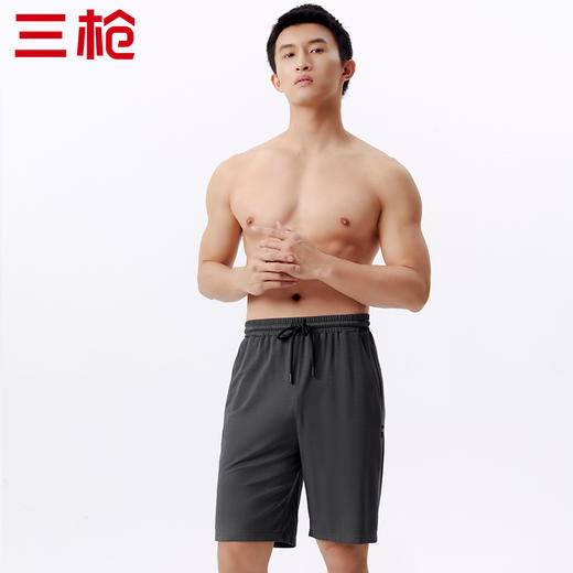 Threegun三枪 【罗马布】休闲男士家居短裤睡裤-50829B011 商品图0