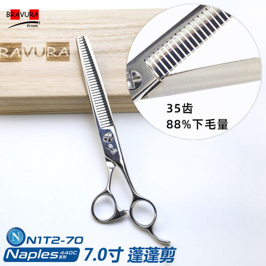 双面鱼骨剪/礼剋剪/蓬蓬剪/牙剪N意大利BravuraGroom-那不勒斯Naples系列  商品图3