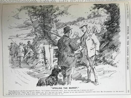 1905年7-12月 英国讽刺漫画杂志《笨拙》 数百幅插图 漆布精装16开 商品图6