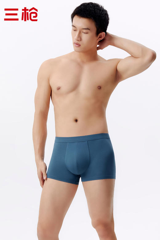 Threegun三枪 【舒木尔】包根男士平角短裤四角内裤（1条装）-50821B031 商品图8