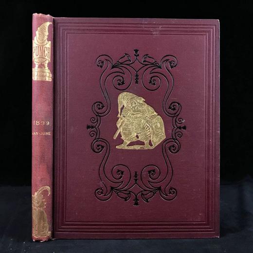 1899年1-6月 英国讽刺漫画杂志《笨拙》 数百幅插图 漆布精装16开 商品图0